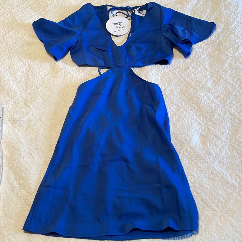 Blue mini dress